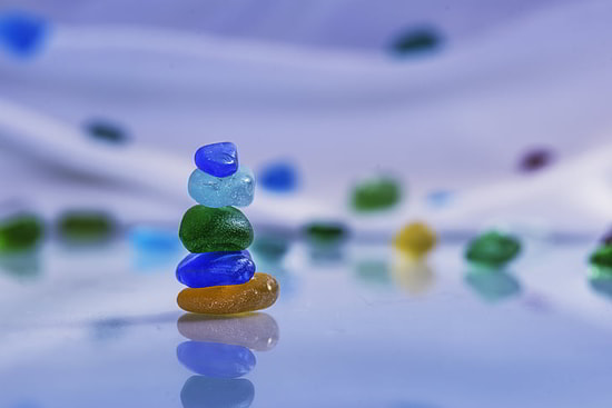 Sea Glasses Stacked